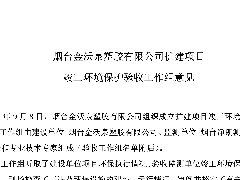 烟台911国内产香蕉塑胶有限公司扩建项目验收意见